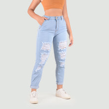 Cargar imagen en el visor de la galería, JEANS MOM FIT MUJER TIRO ALTO 1391
