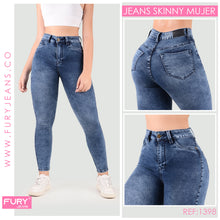 Cargar imagen en el visor de la galería, JEANS MUJER SKINNY TIRO ALTO REF 1398
