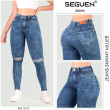 Cargar imagen en el visor de la galería, JEANS MUJER SKINNYTIRO ALTO REF 7072
