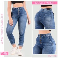 Cargar imagen en el visor de la galería, JEANS MOM FIT MUJER TIRO ALTO 1389
